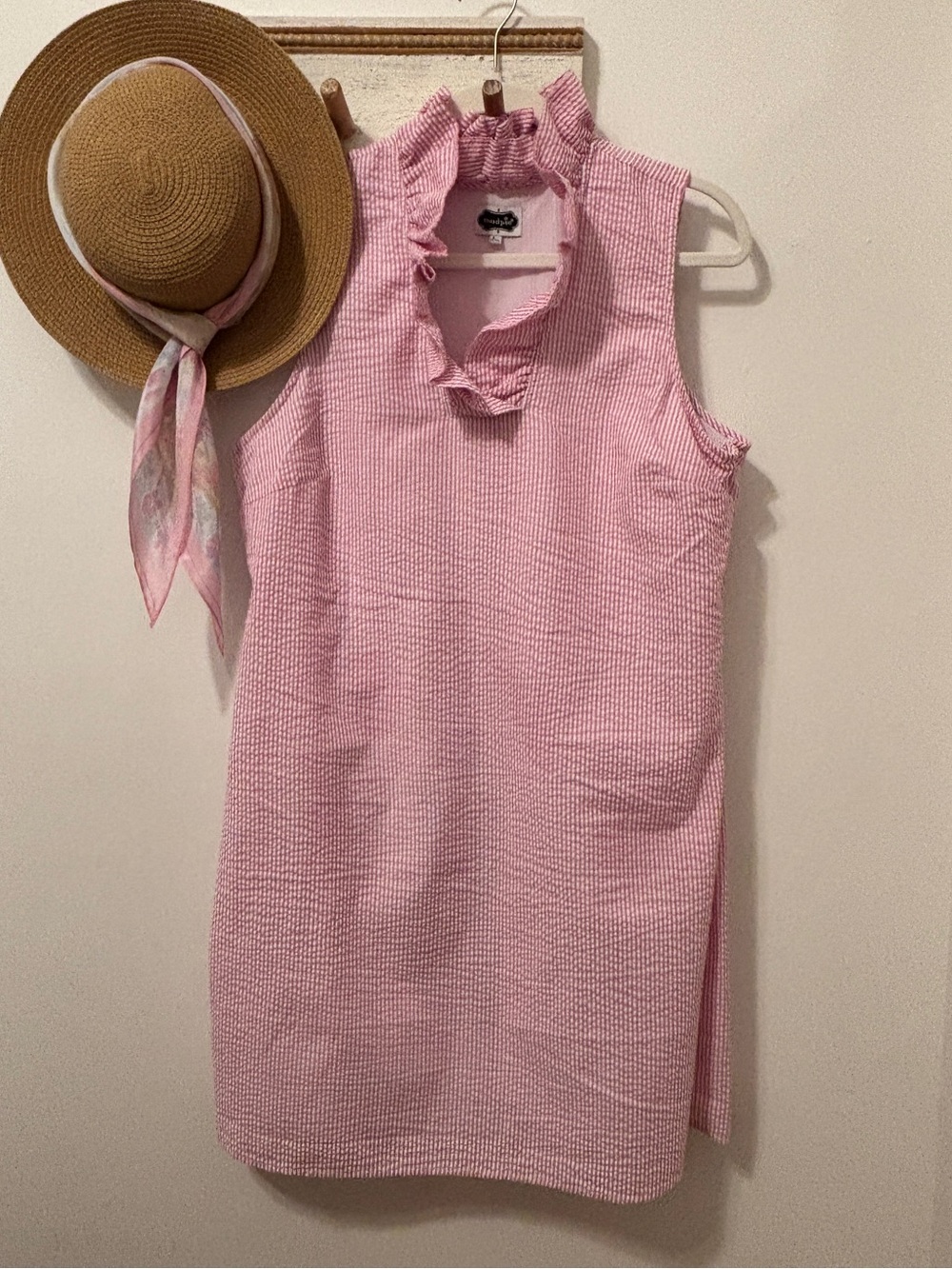 Mud Pie Sailor Seersucker Shift Dress 👗 - Picture 2 of 5
